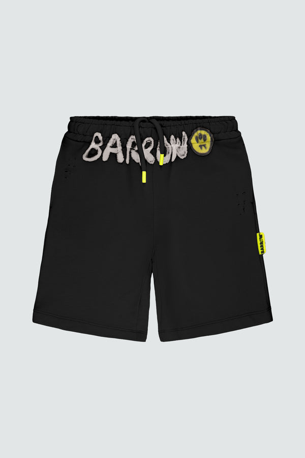 Shorts in felpa con lettering Barrow