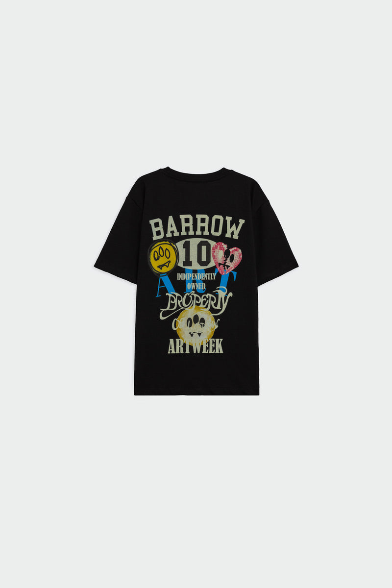 Tシャツ・カットソー Barrow SS25 JERSEY T-SHIRT UNISEX (S5BWUATH010 002) Barrow Logo Jersey T-shirt Black - SS25 - US