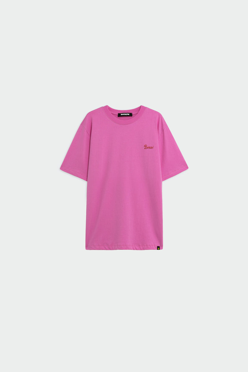 Tシャツ・カットソー BARROW Men T-shirt Pink S5BWUATH087 BW036 Barrow T-Shirt In Jersey
