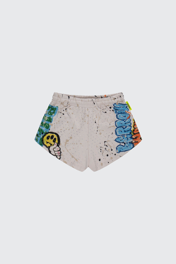 Barrow Shorts with graffito print with lived effect