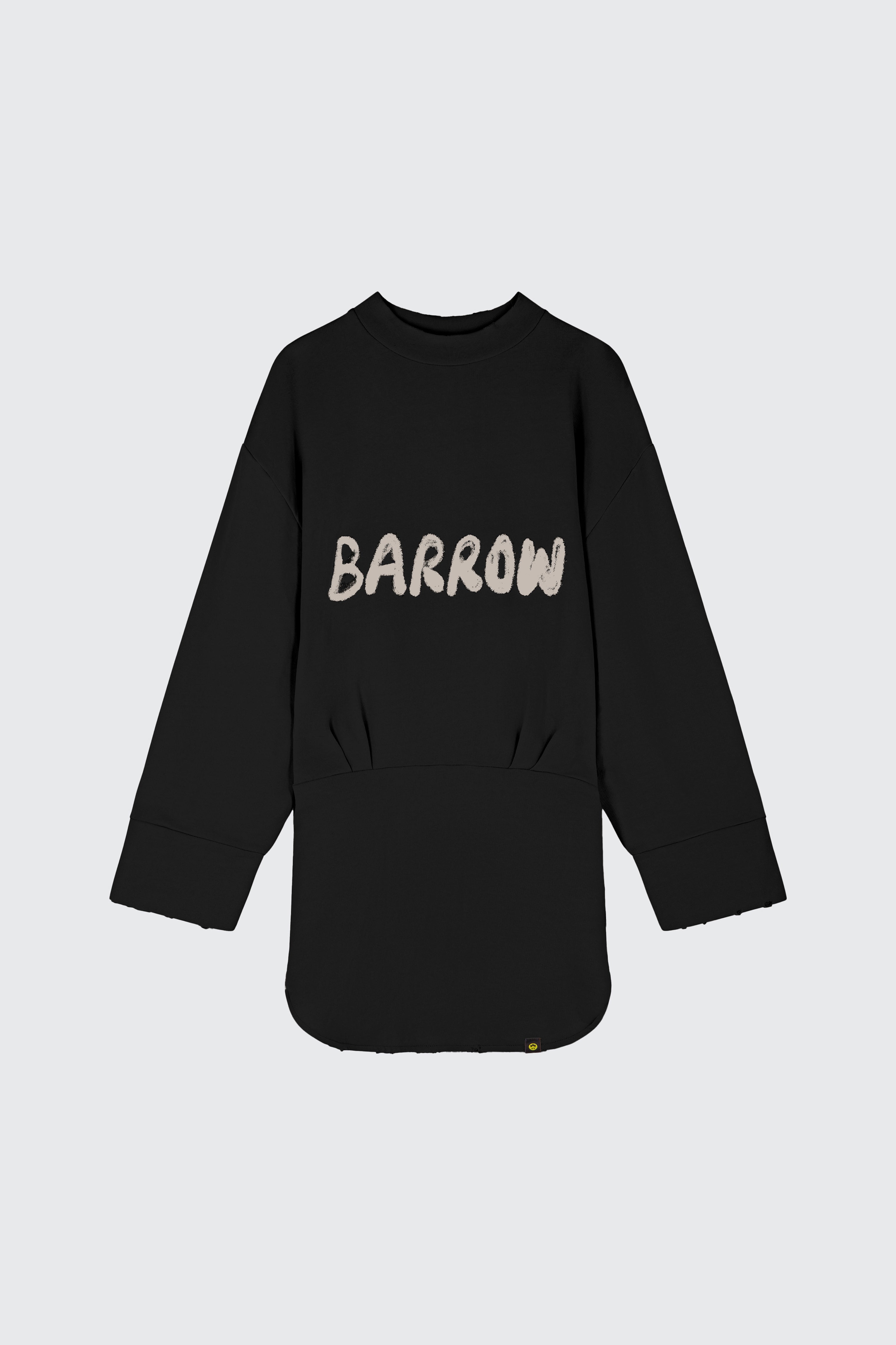スウェット・トレーナー BARROW Cotton sweatshirt with logo on the front Nero Barrow Logo Hoodie Nero/Black Men's - SS24 - US