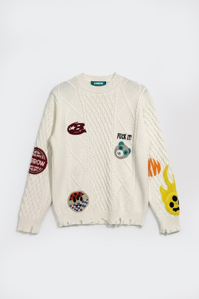 Barrow Maglia Girocollo Destroyed