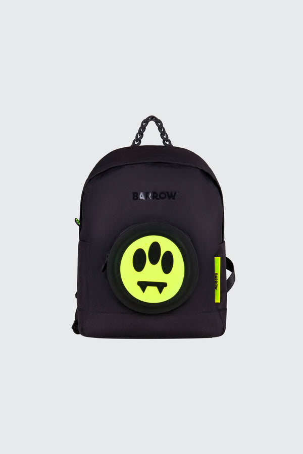 Nylon backpack with double pocket and Barrow smile