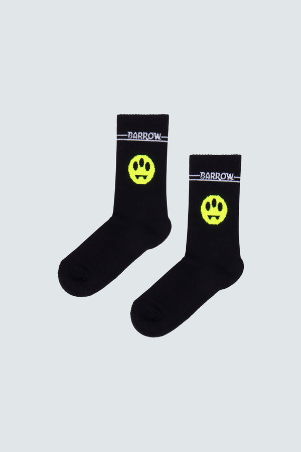 Barrow kids black socks with smile