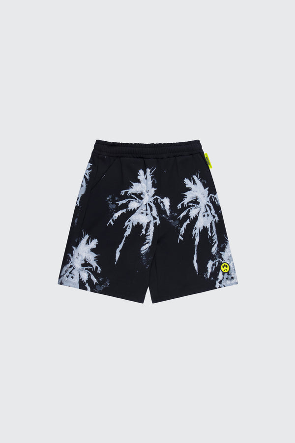 Bermuda shorts with 3D graffito effect