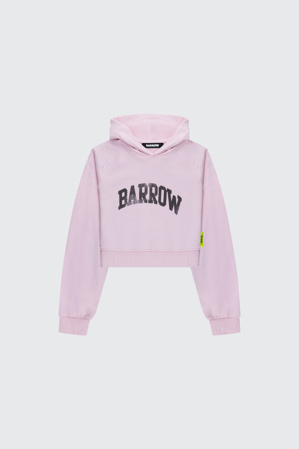 Barrow felpa cropped con lettering