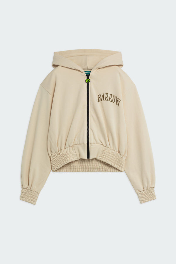 Barrow Studded Zip-Up Sweatshirt