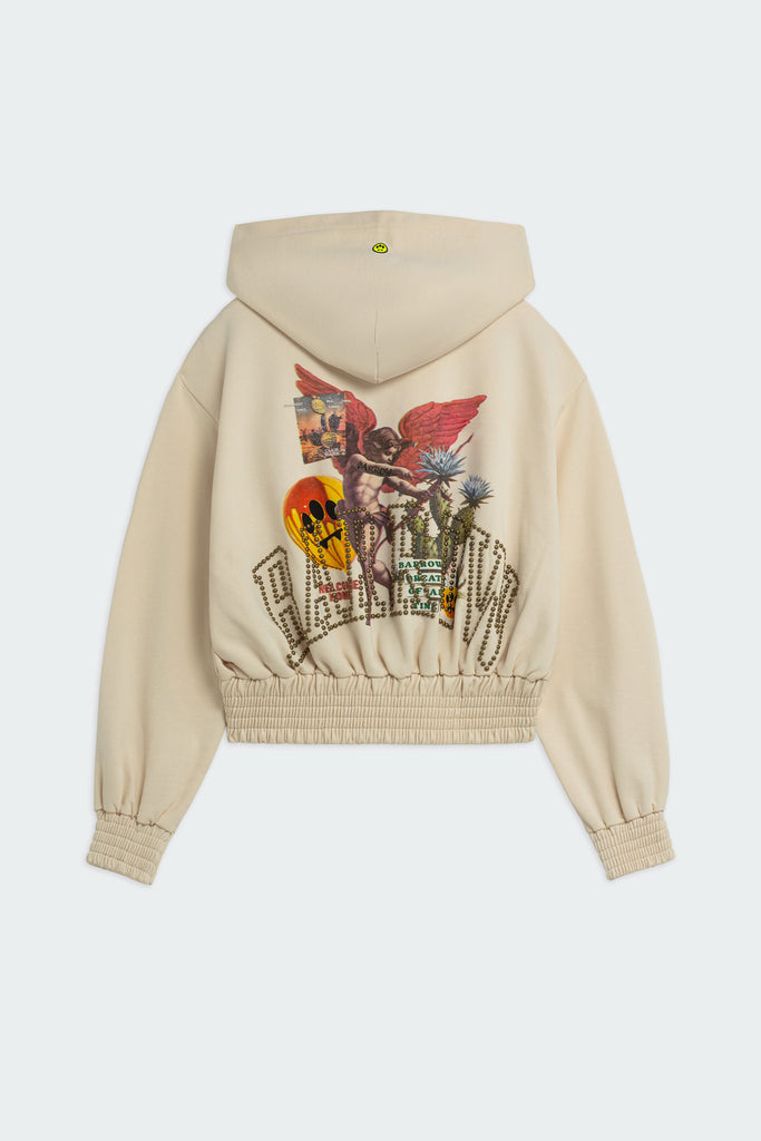 Barrow Studded Zip-Up Sweatshirt